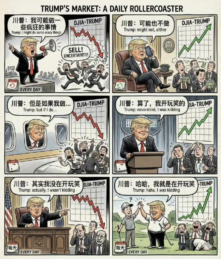 “金毛股神”一张嘴就是印钞机，一句话就能操控升跌：放狠话吓崩大盘，反手改口拉涨，