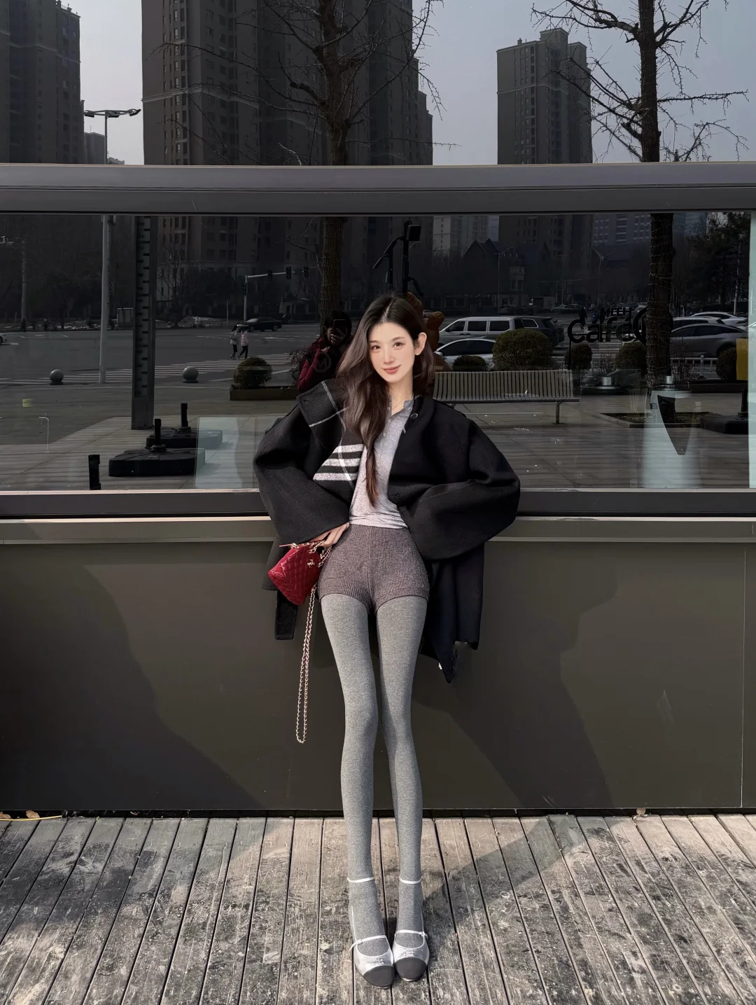 173/96斤的腿 早春裤袜穿搭