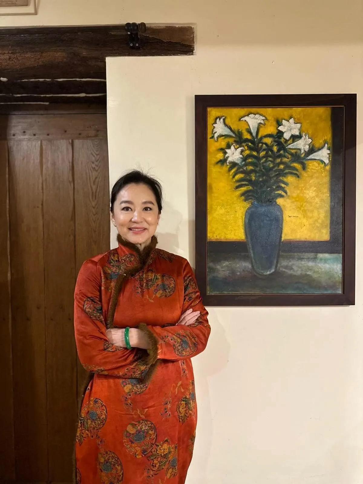 林青霞近照，看着就是那么舒服。温婉圆润，雍容华贵，虽略显丰腴，仍不失优雅古典端庄