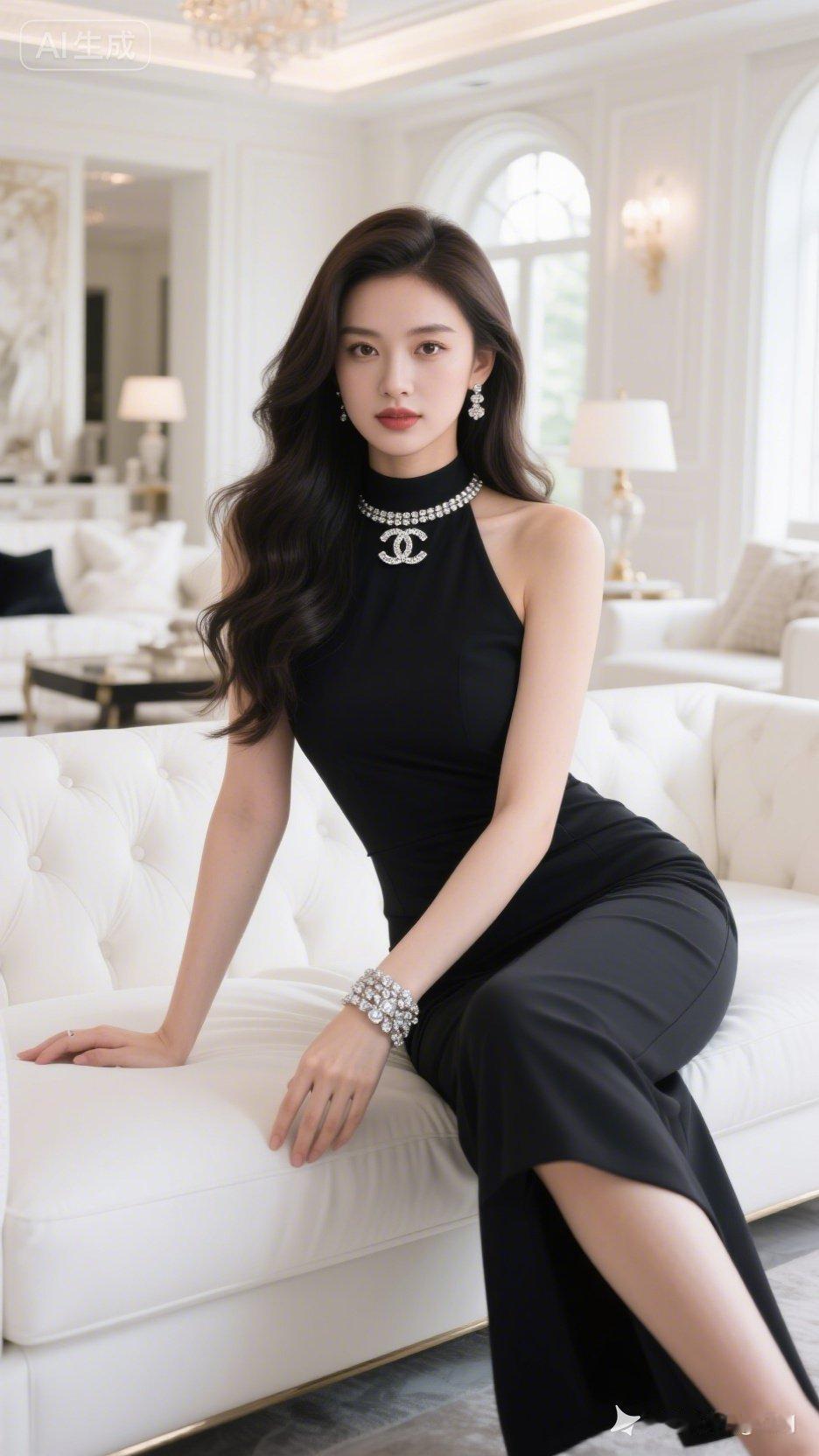 优雅黑裙，闪耀珠宝，尽显都市女性魅力！