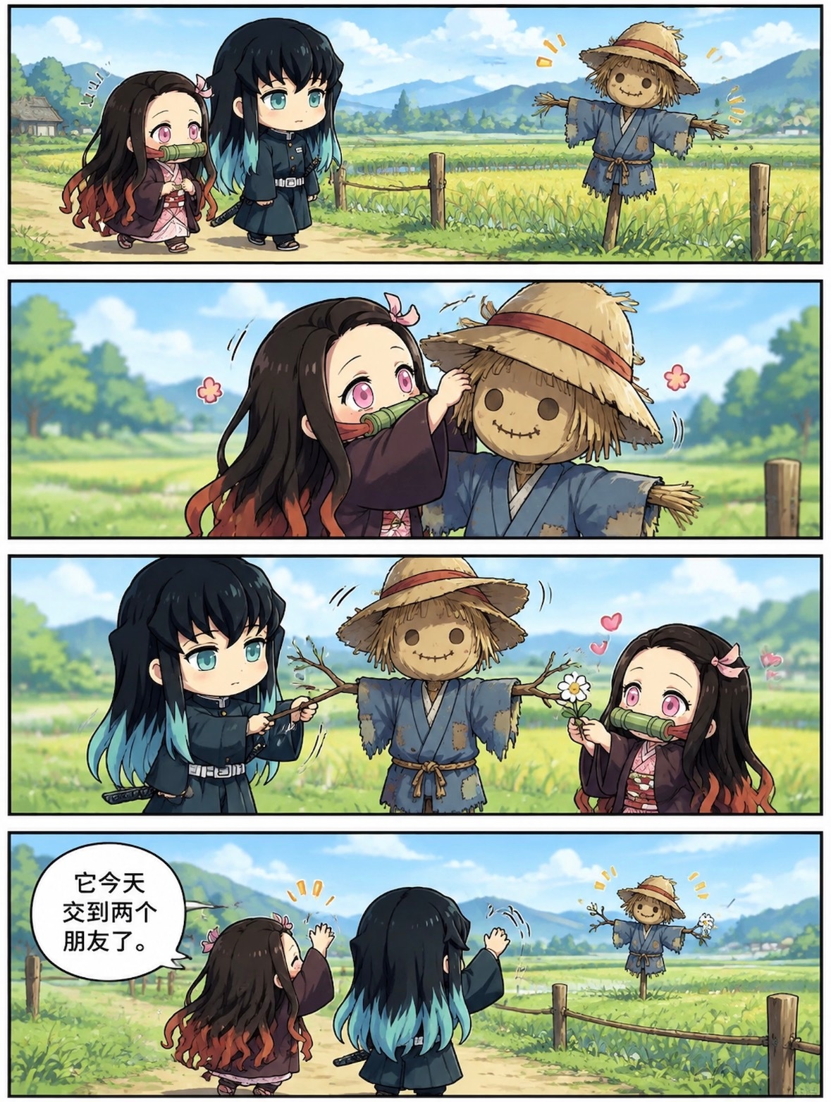 弥豆子和无一郎怎么可以这么萌啊啊啊！[爱慕]动漫追番团鬼灭之刃漫画 ​​​