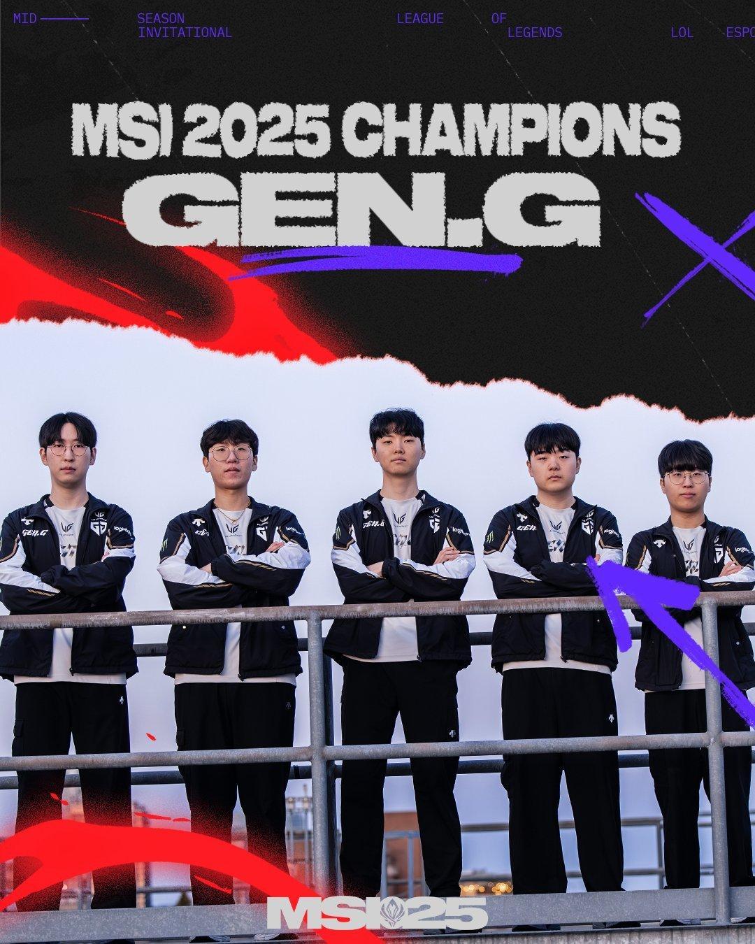 恭喜GEN夺冠！Faker狐狸尽力了。GEN对战T12025MSIGEN冠军 ​