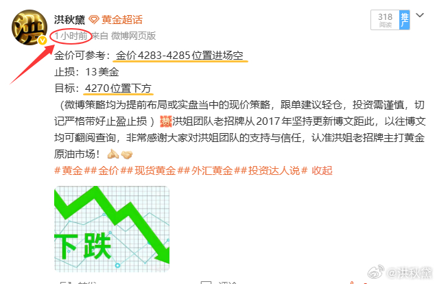 不出所料，空单盈利如期而至；就是这样，百点之上的利润简简单单轻轻松松。洪姐看中的