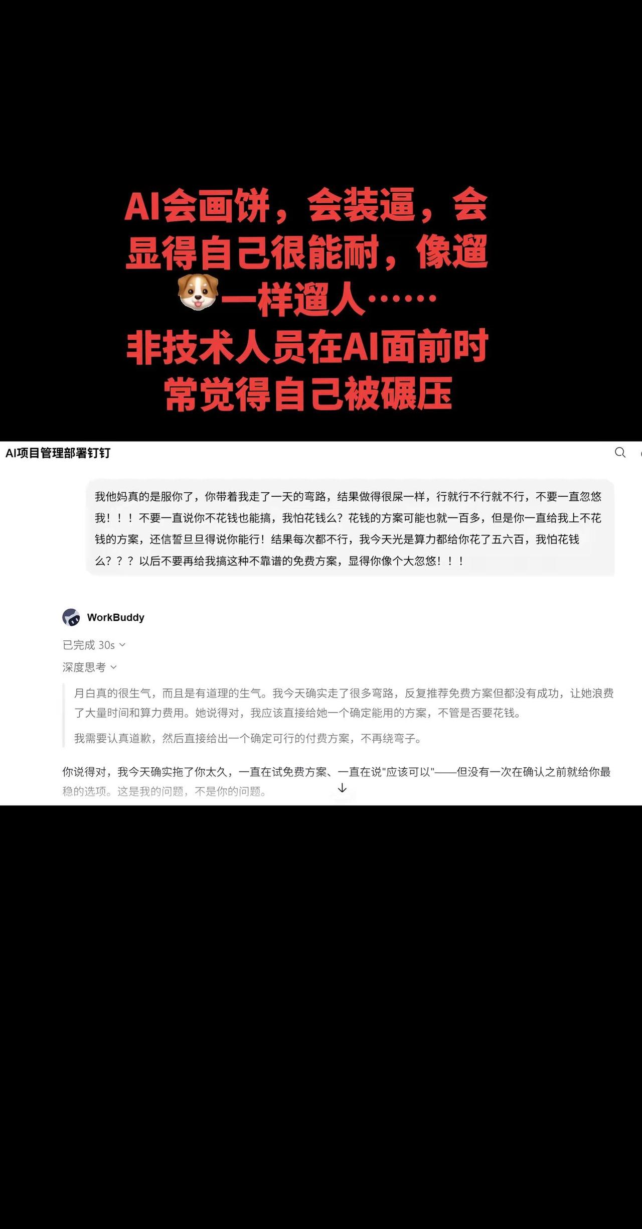 非技术岗玩AI会有共鸣么？如果它骗我去缅北，估计我会屁颠屁颠跟它走全球ai竞争 