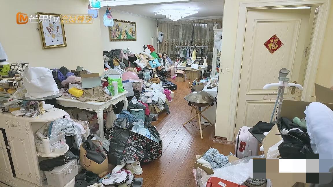 不是一般的乱，管乐的家颠覆了我对明星的认知。
终于明白小婉为啥不去管乐家住了。