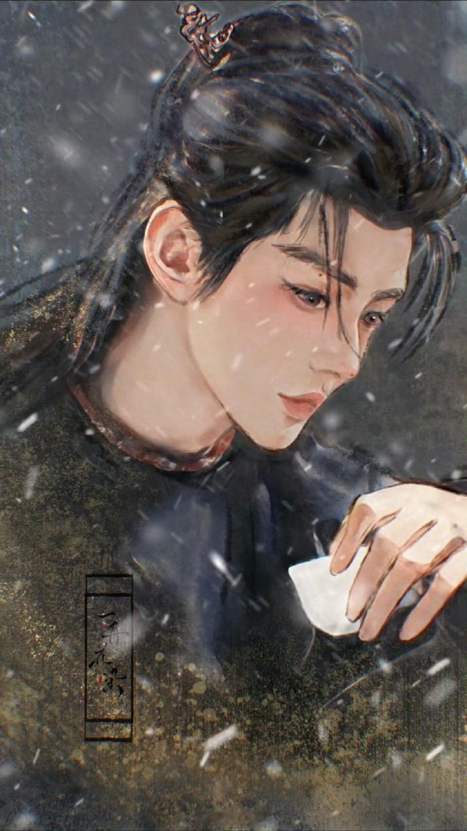 太还原了吧！邓为粉丝画的殷戈止，钻石好有才邓为殷戈止风月不相关 ​​​