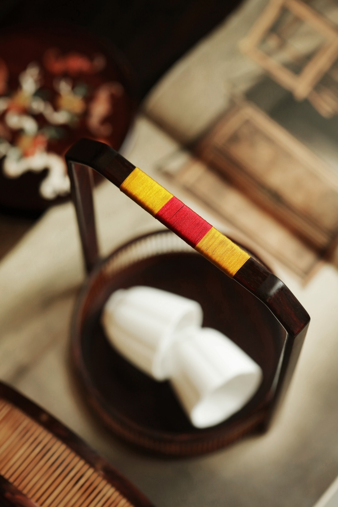 紫檀x百宝嵌【福寿双全】提篮多种传统工艺匠心打造，取丝竹之雅韵，嵌百宝之华美，令