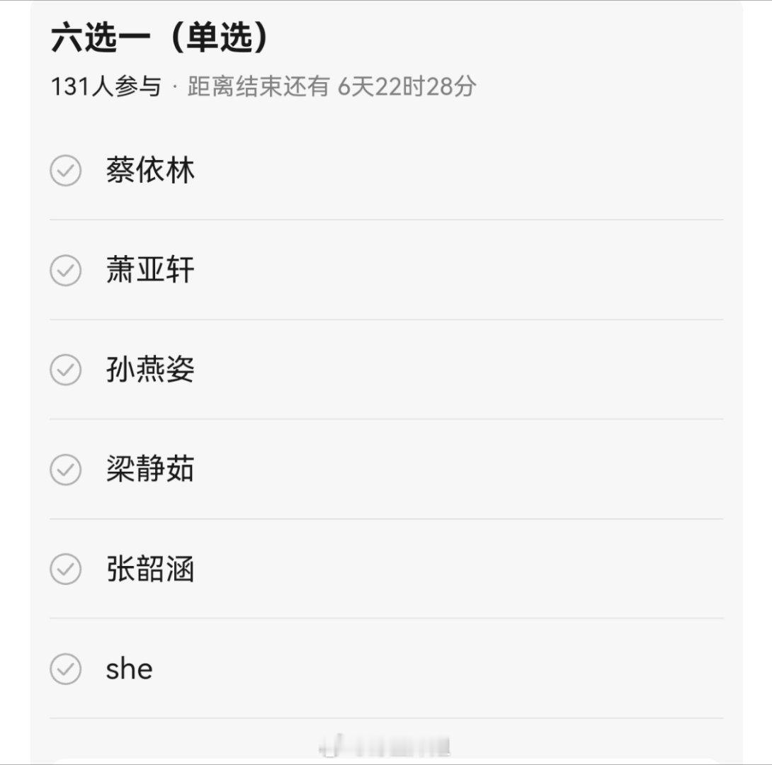 蔡依林 孙燕姿 萧亚轩 梁静茹 张韶涵 she 六大乐坛代表人物谁的实绩更强？？