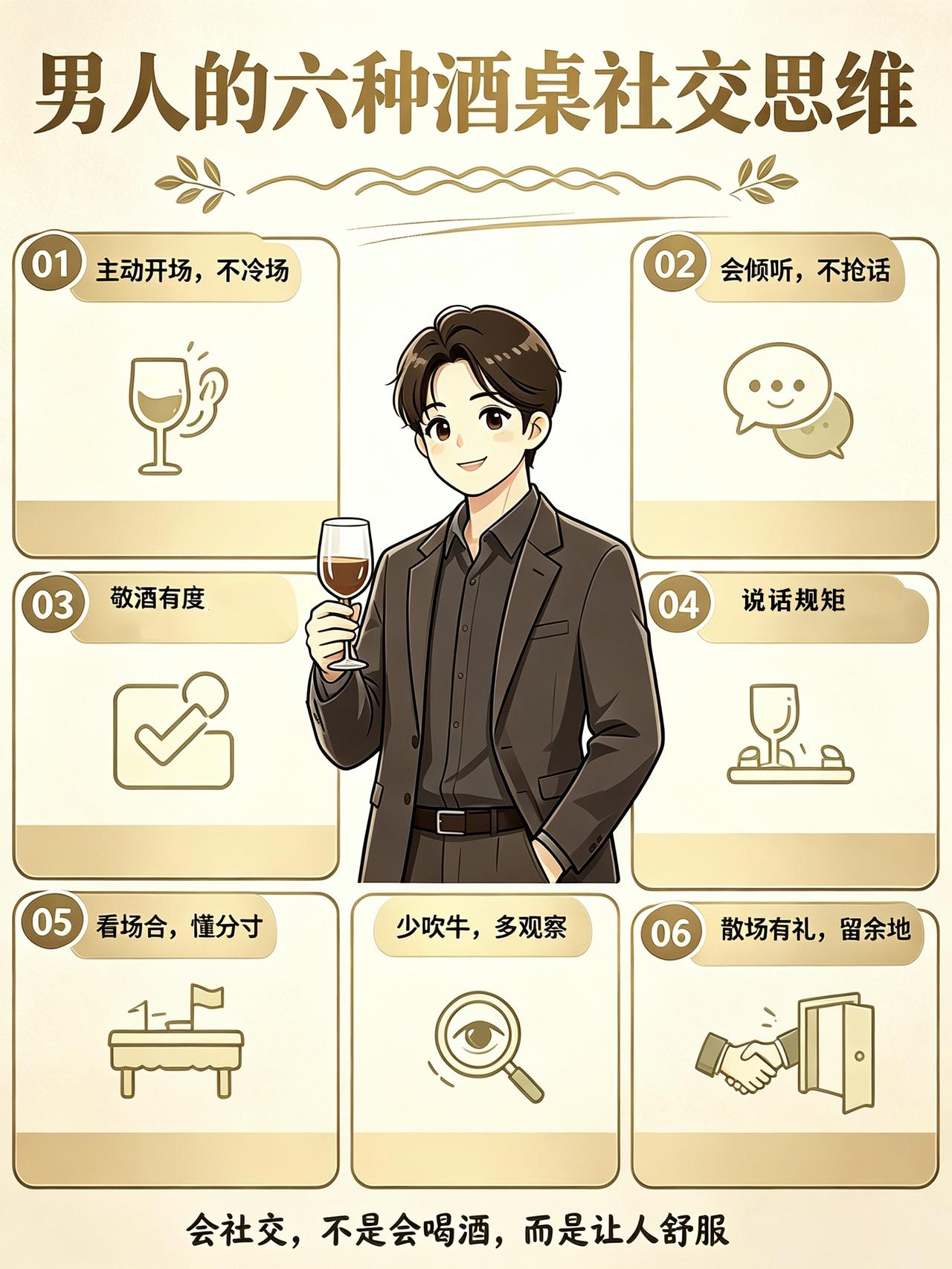 男人的六种酒桌社交思维社会化 酒桌文化是糟粕 向上社交精髓