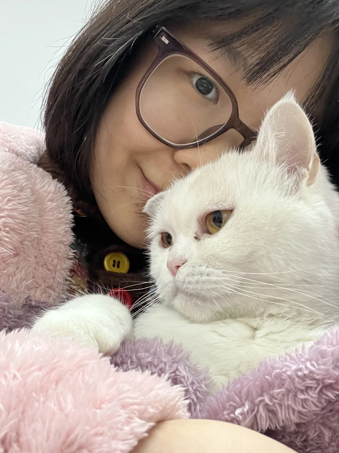 两人的自拍在朋友圈暴晒～