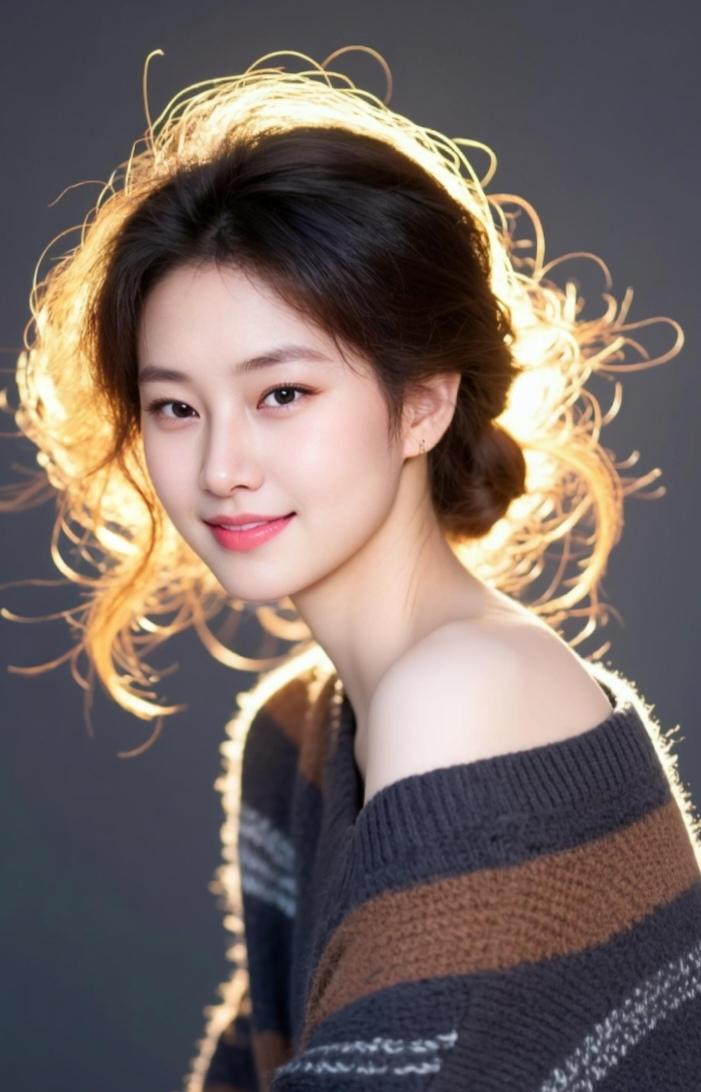 温柔发光的少女，暖意融融的微笑😊