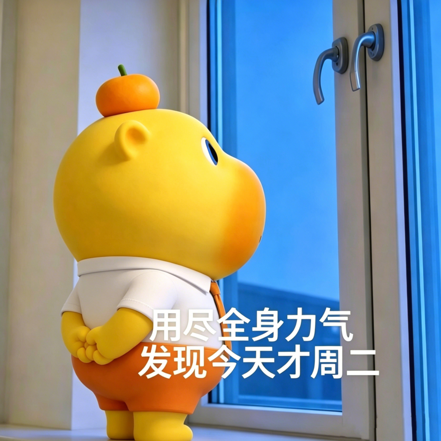 用尽全身力气 发现今天才周二… 