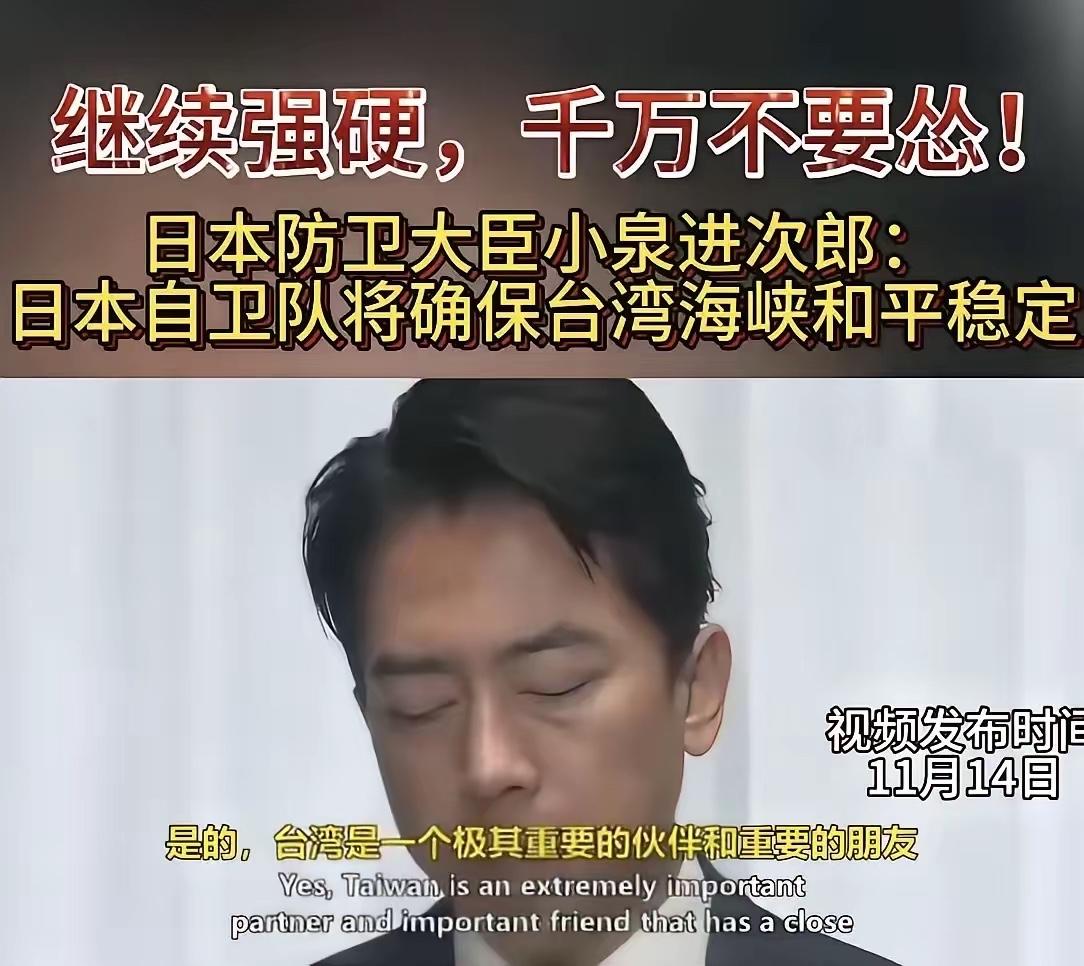 日本防卫大臣，小泉进次郎再次强硬发声，称台湾有事日本必定出击！！！！