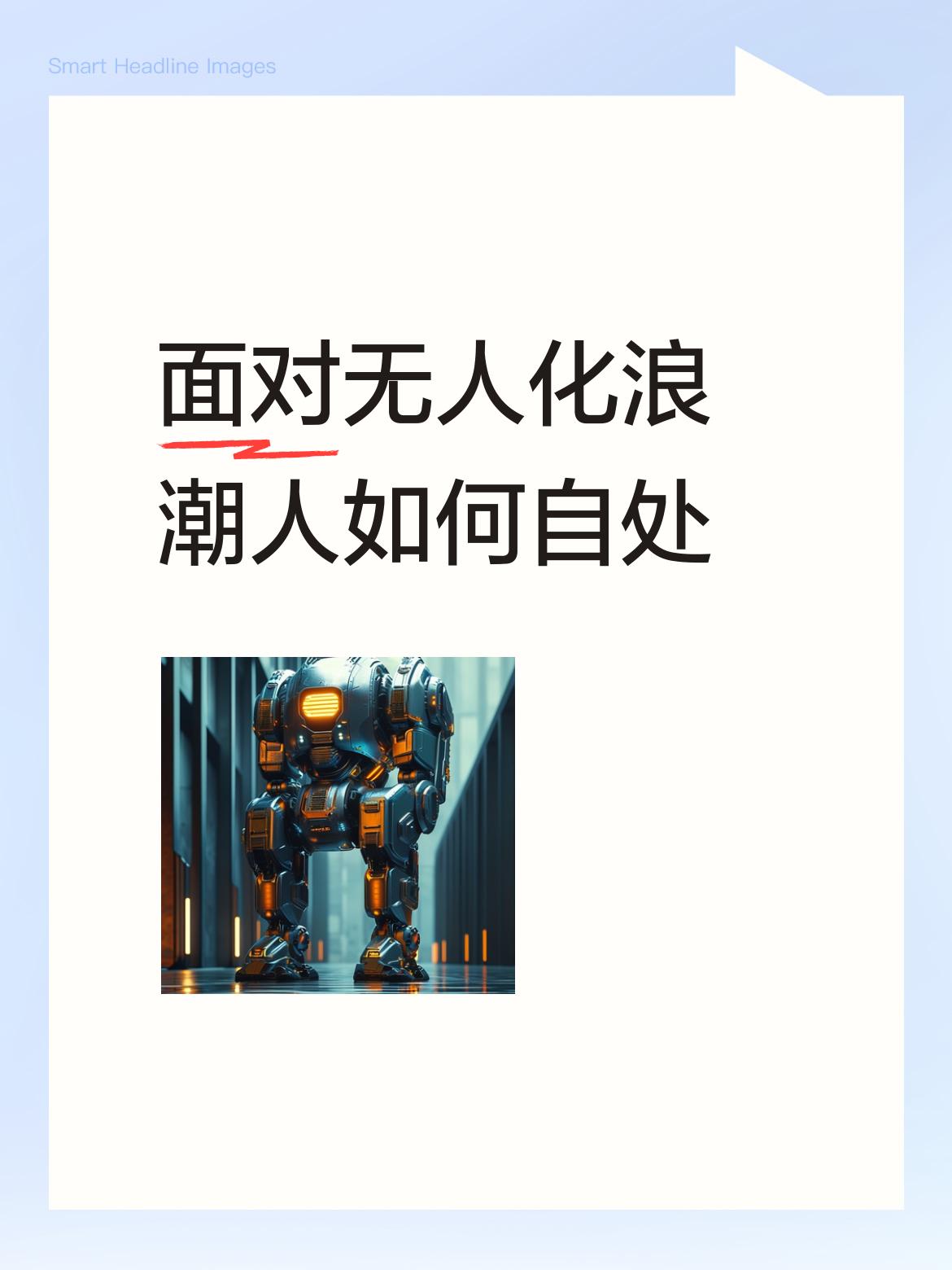 面对无人化浪潮人如何自处科学可以发展，应该做到行之有效，如果各行各业，包括家庭保