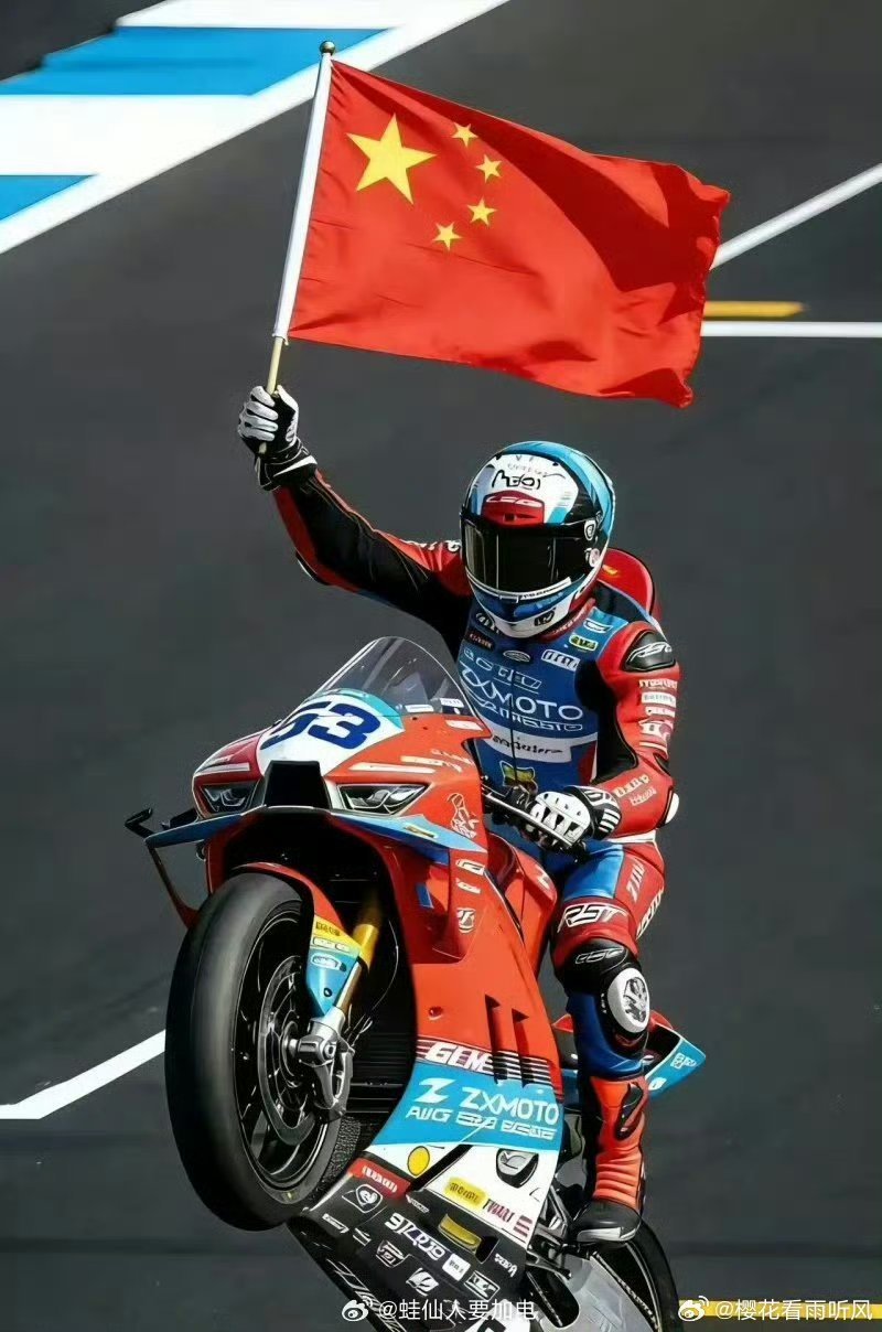 领克祝贺张雪机车夺冠赛道上的风，吹过无数次练习的晨昏；夺冠时的光，照亮每一份坚持