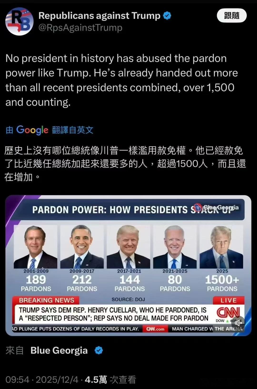 还都是特赦的诈骗犯，毒贩，冲击国会山的暴徒 