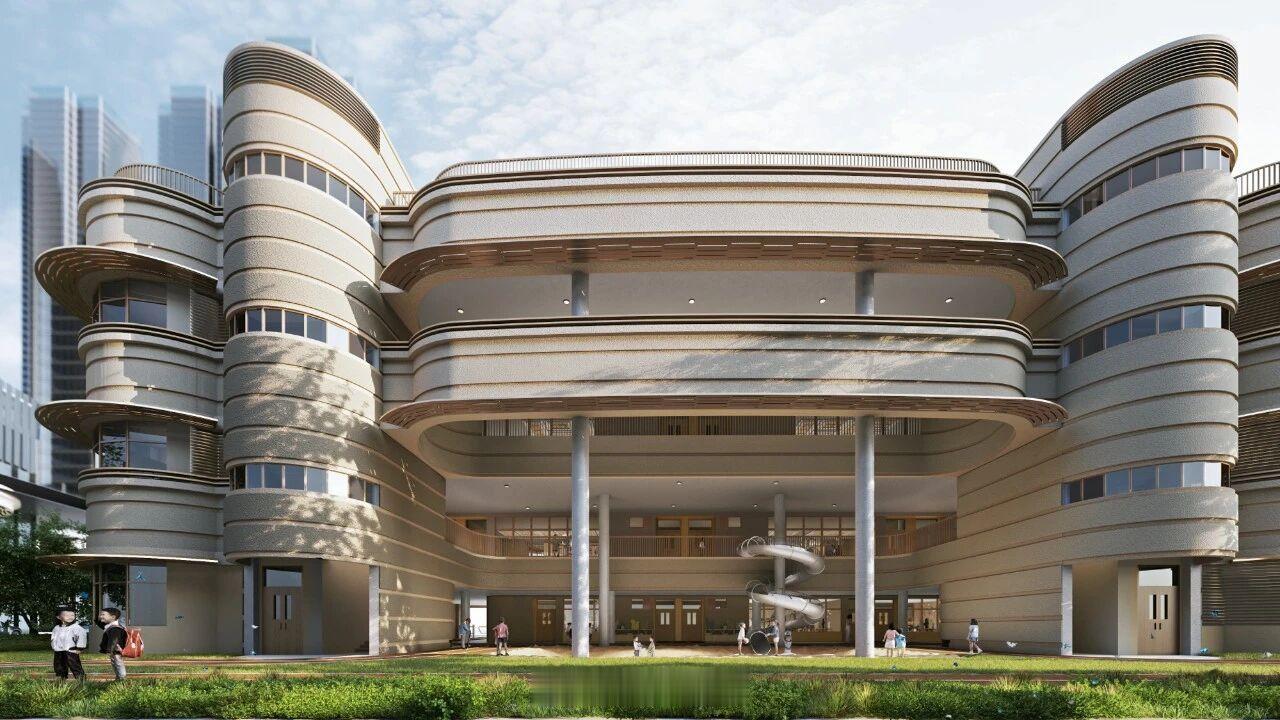 深圳福田金地环湾城幼儿园和红岭教育集团·红树林实验学校。深圳