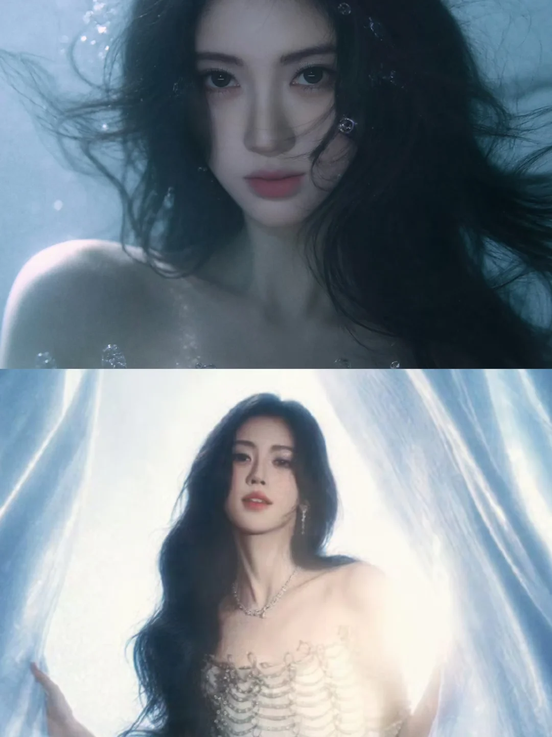 鞠婧祎这组人鱼写真直接美到出圈！