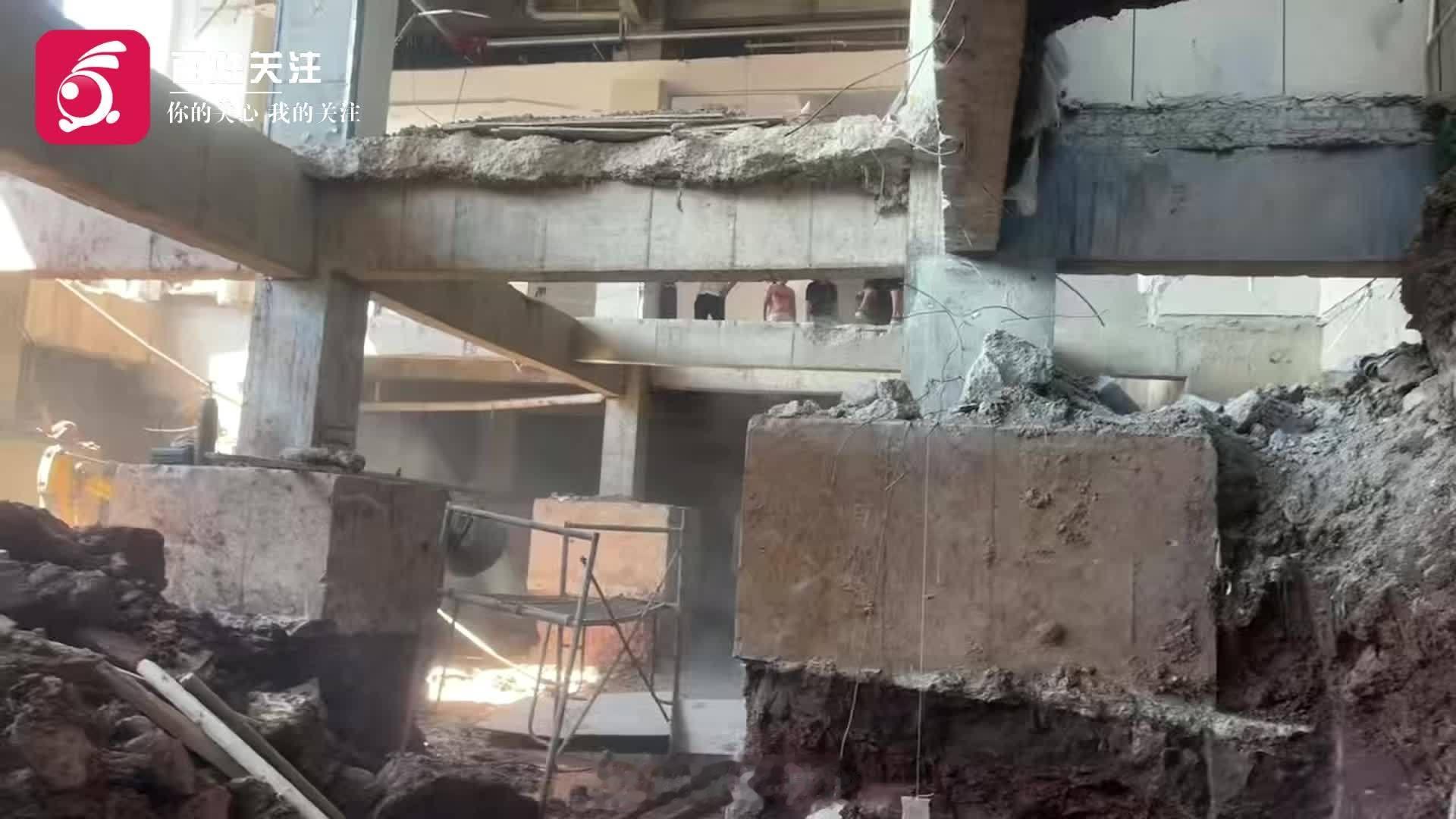 业主私挖300平地下室32户开裂 安徽霍山业主私挖约300平方米地下室，导致整栋