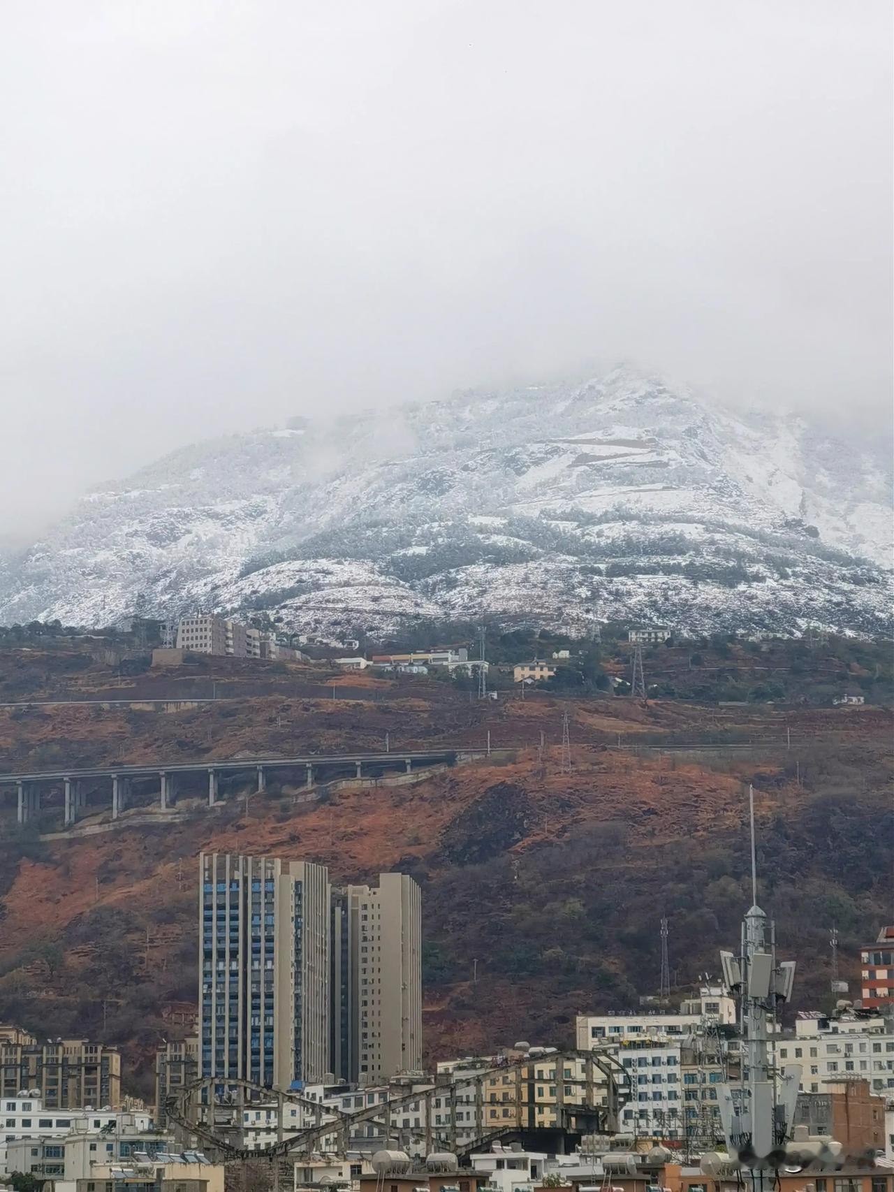 这雪差一点就下到县城里了