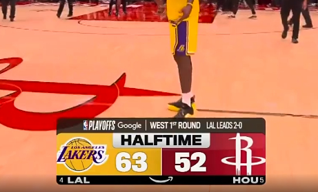 湖人半场领先火箭11分到底是谁在称火箭是西部防守强队？这半场的防守感觉湖人都没怎