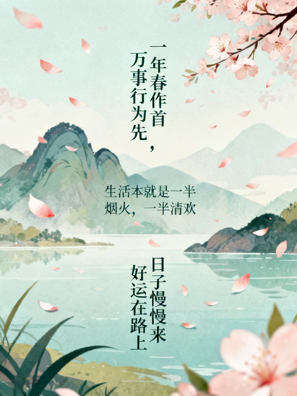 今天学到了不少人民日报金句，太有力量了。“一年春作首，万事行为先”，春天是播种希