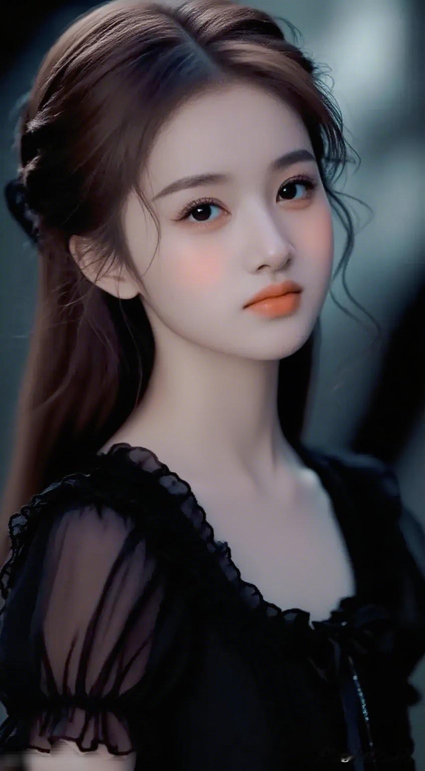 黑纱轻舞，神秘少女，一瞥惊鸿。