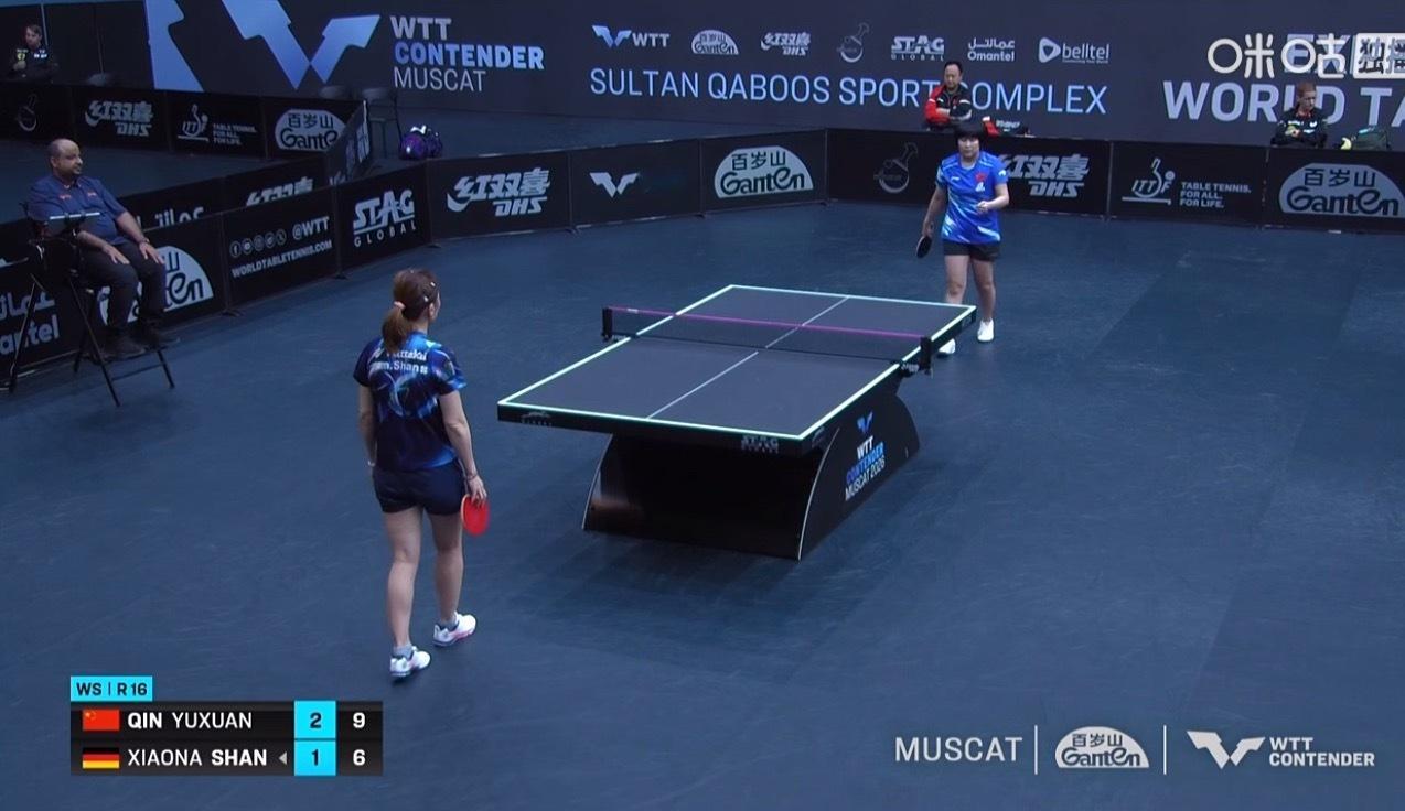 2026wtt马斯喀特挑战赛女子单打16-8覃予萱3-1单晓娜（11-7 11-