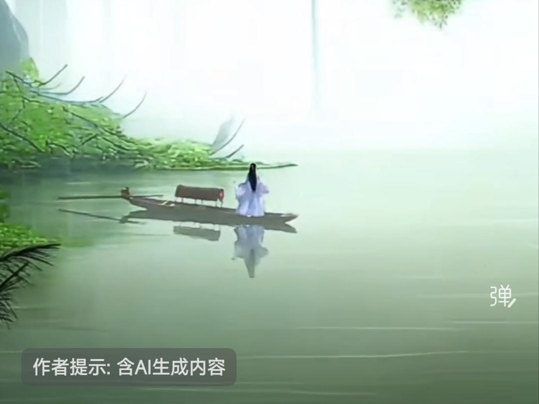 烟舟寻幽
雾锁清江柳色柔，
琼花缀雪压枝头。
扁舟载梦随波去，
半入烟岚半入幽。