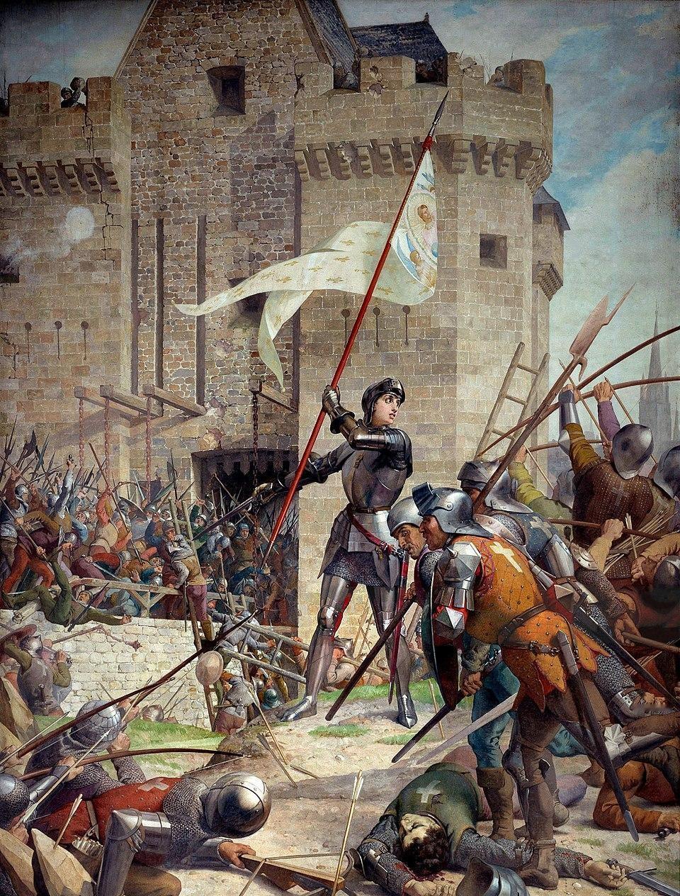 圣女贞德在法国历史上的地位相当于中国的谁?
主要成就：解除奥尔良之围，领导法国人