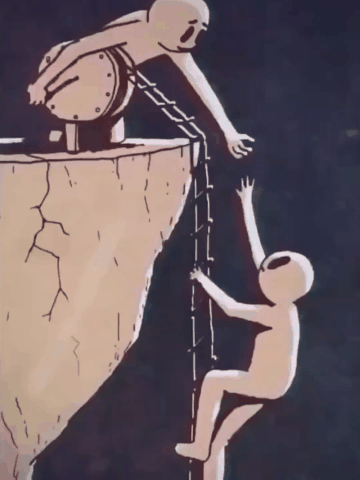 你从这个动图中悟出了什么道理？我先悟一个：有些人只是假装和你在一起，但实际上并非