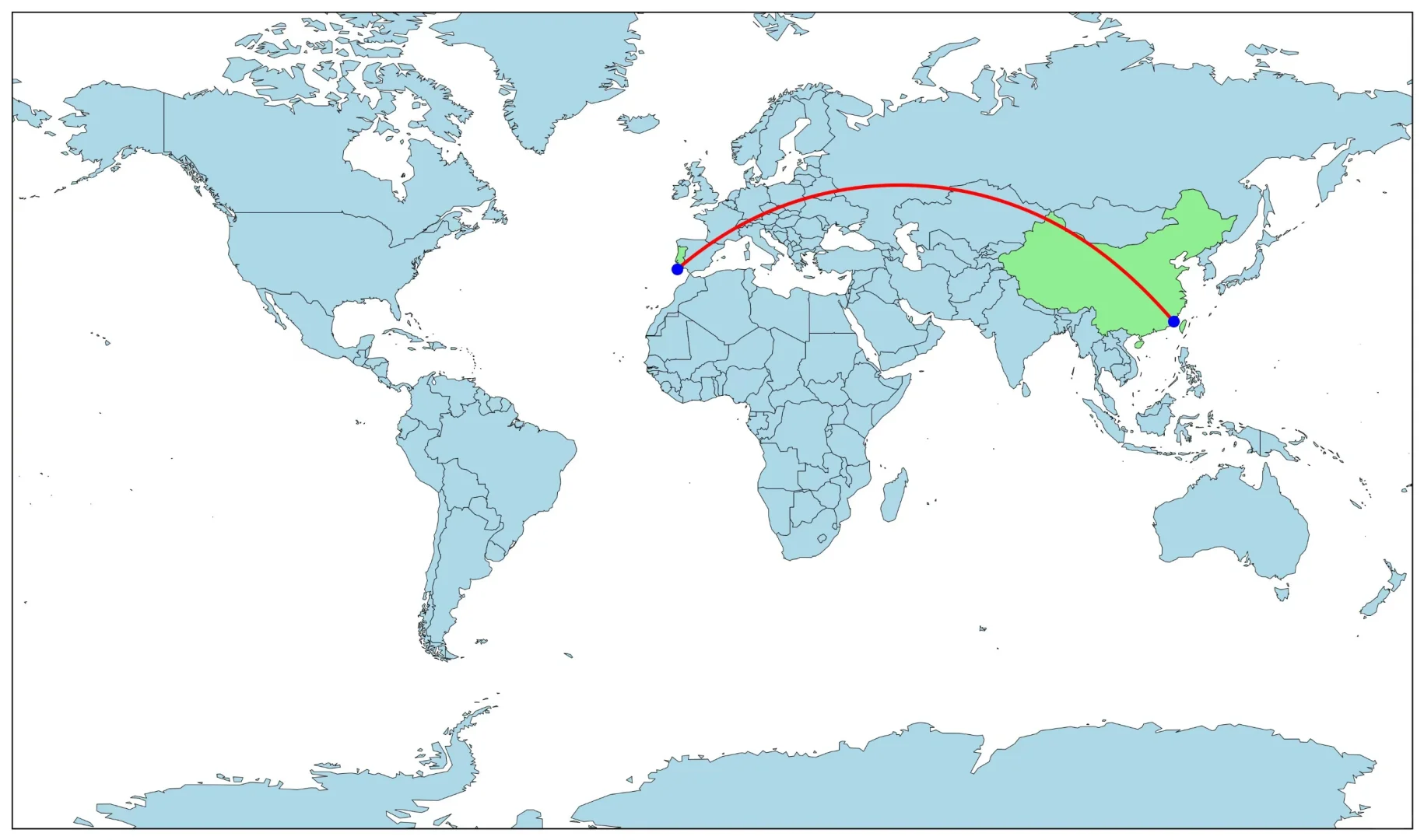 你在陆地上可以实现的最远直线行走