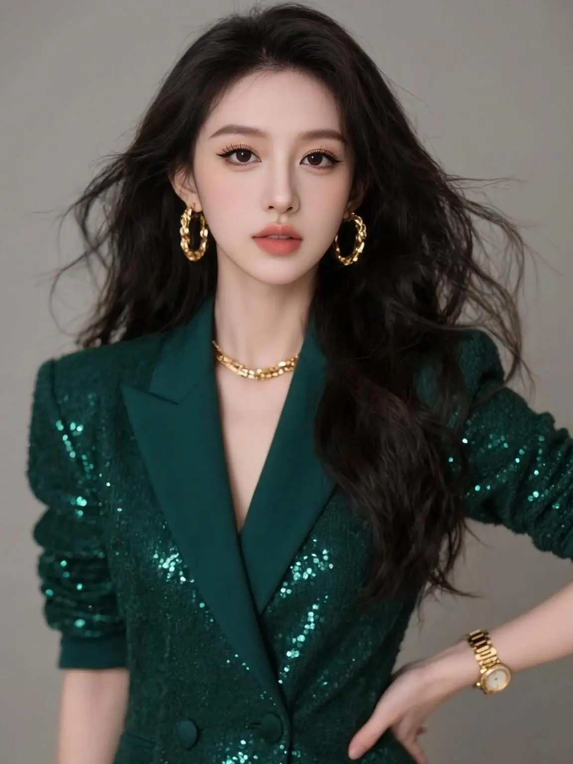 AI亮片西装写真 ai创作 玩法合伙人计划 我在拍特效 随变ai随便玩