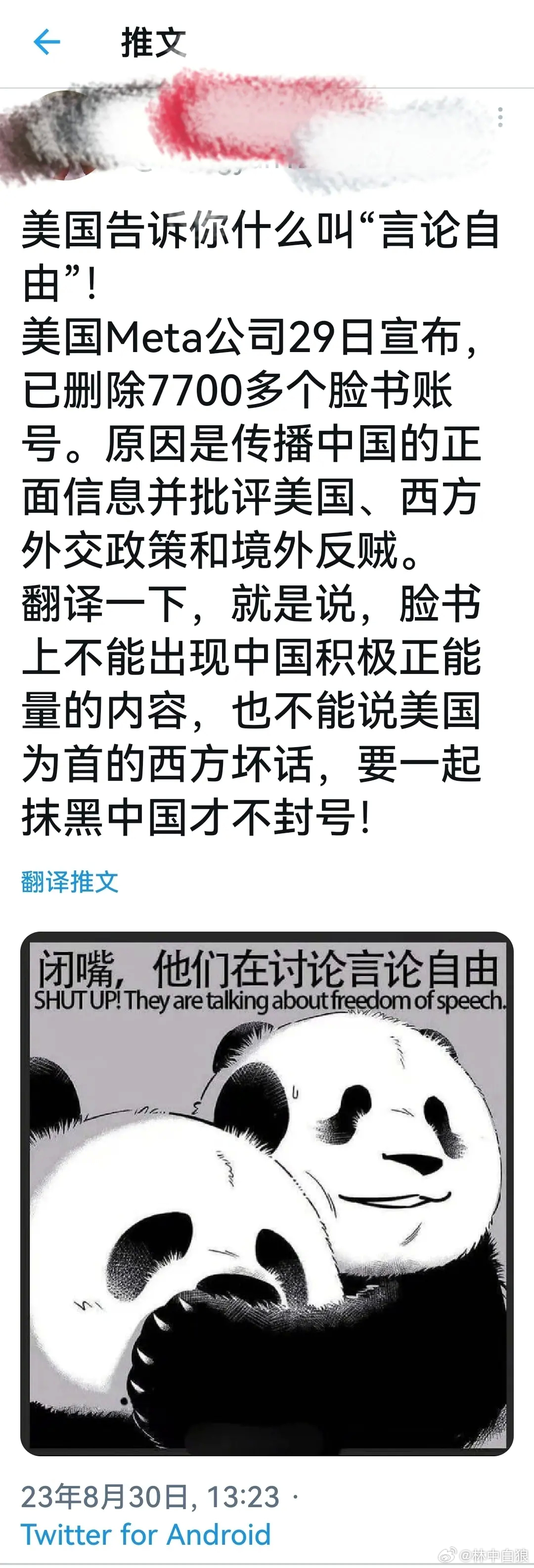 闭嘴，他们在讨论言论自由！ ​​​