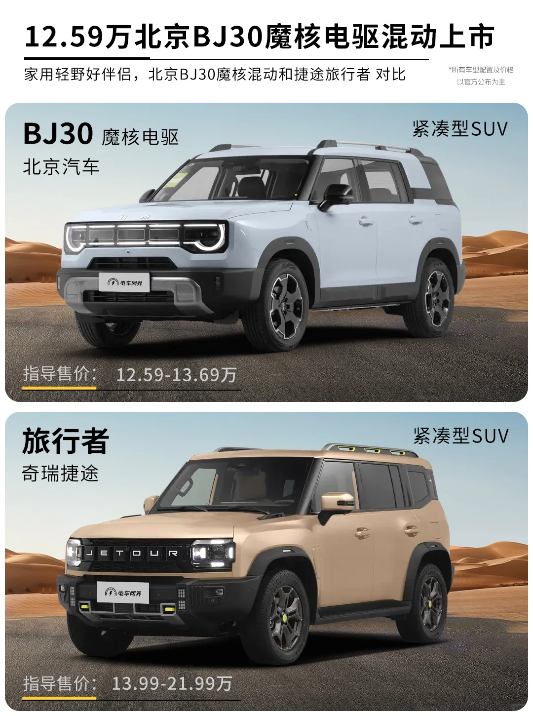 12.59万北京BJ30魔核混动suv上市