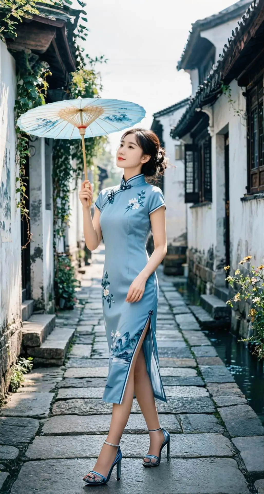 AI扩图 AI江南温婉写真