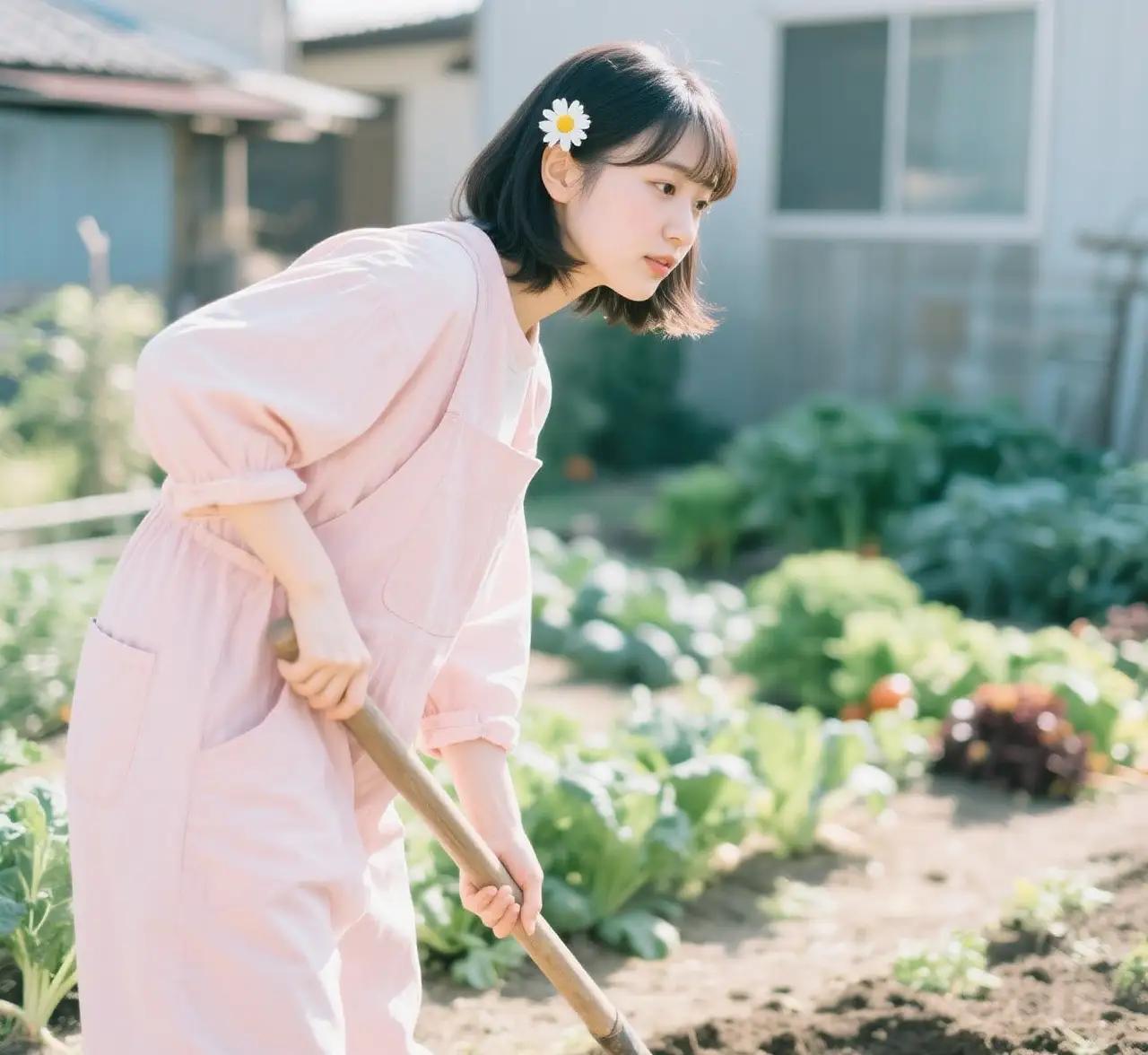 午饭后，我倚在窗前，懒洋洋的往外看，目光不由自主的落到我的小菜园儿。

小院儿不