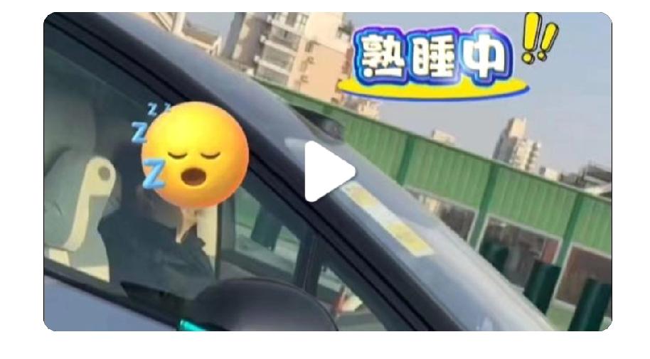 上海中环高架上司机开车睡觉这事儿太离谱了。1月21日，网友就拍到一辆新能源车里司