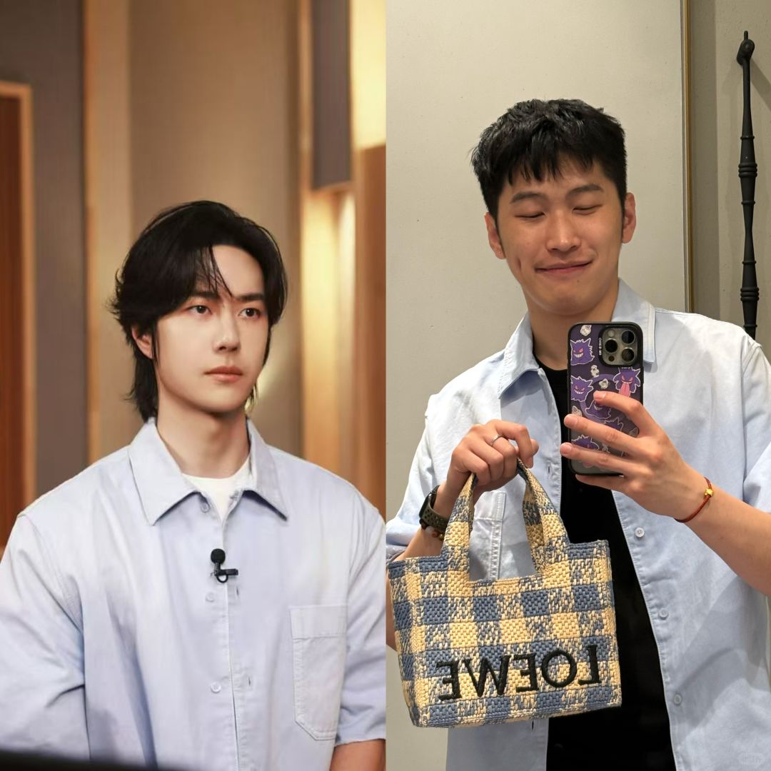 LOEWE罗意威 王一博同款渐色夏日蓝衬衫