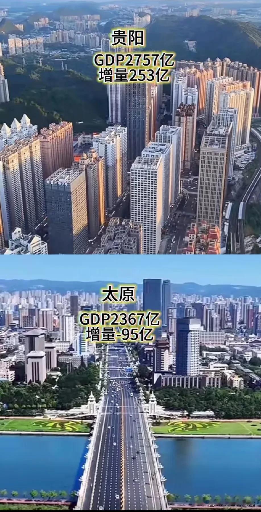 贵州省会城市贵阳与山西省会城市太原上半年经济发展水平情况，贵阳上半年经济增量25