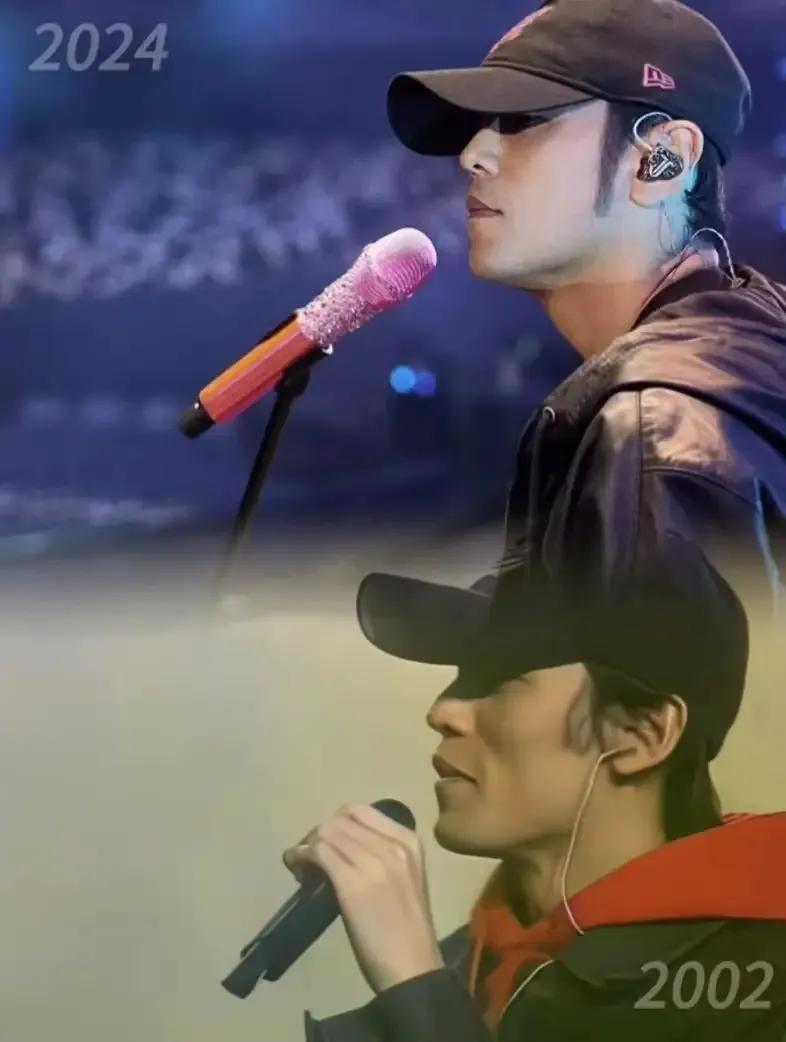 2002年前的周杰伦跟2024年的周杰伦对比，二十多年了好像什么都变了，又好像什