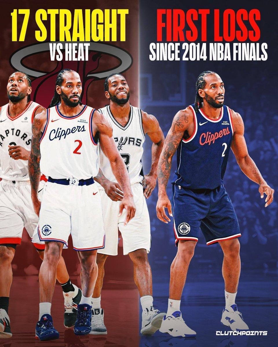 莱纳德昨天错失绝杀三分，否则他个人对热火的连续胜场将达到18，这一纪录从2014