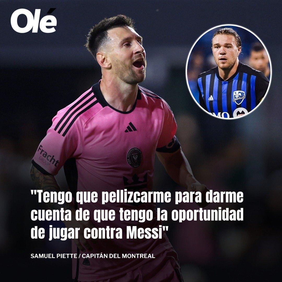 蒙特利尔队队长塞缪尔·皮耶特在本周六对阵迈阿密国际的比赛前对梅西赞不绝口。🗣️