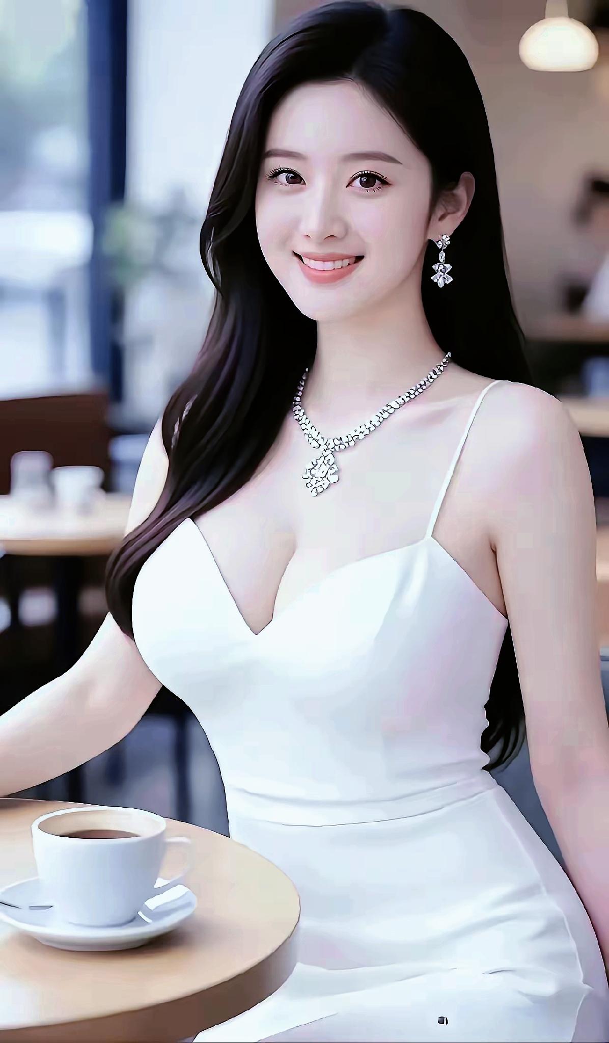 优雅咖啡时光，白裙与咖啡的完美邂逅💃☕️