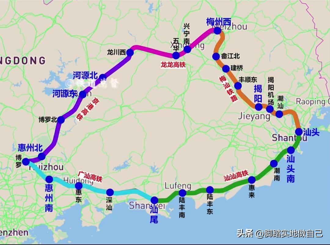 交通大升级！粤东闭环高铁建成，粤东发展要起飞

以前往返汕头、潮州、揭阳绕来绕去