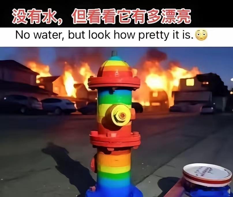 洛杉矶山火期间连续2天误发警报 在铺天盖地的洛杉矶大火照片和影片面前，这第一张绝