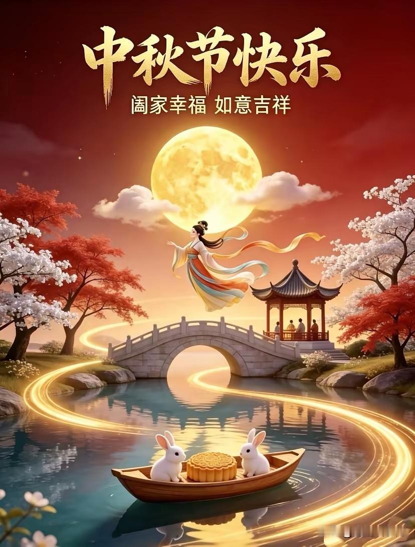 中秋节快乐，祝福满满！