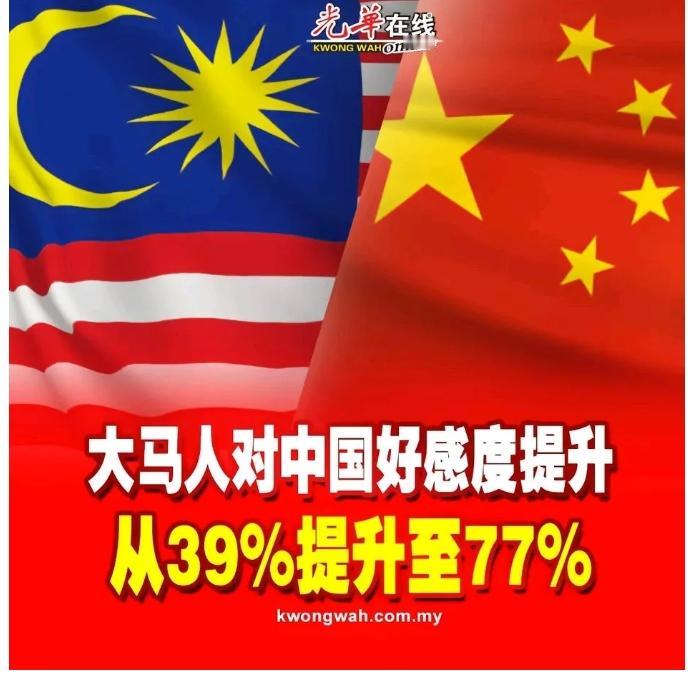 马来西亚华人：海外华人的友善典范
马来西亚人对中国的好感度已从39%升至77%，