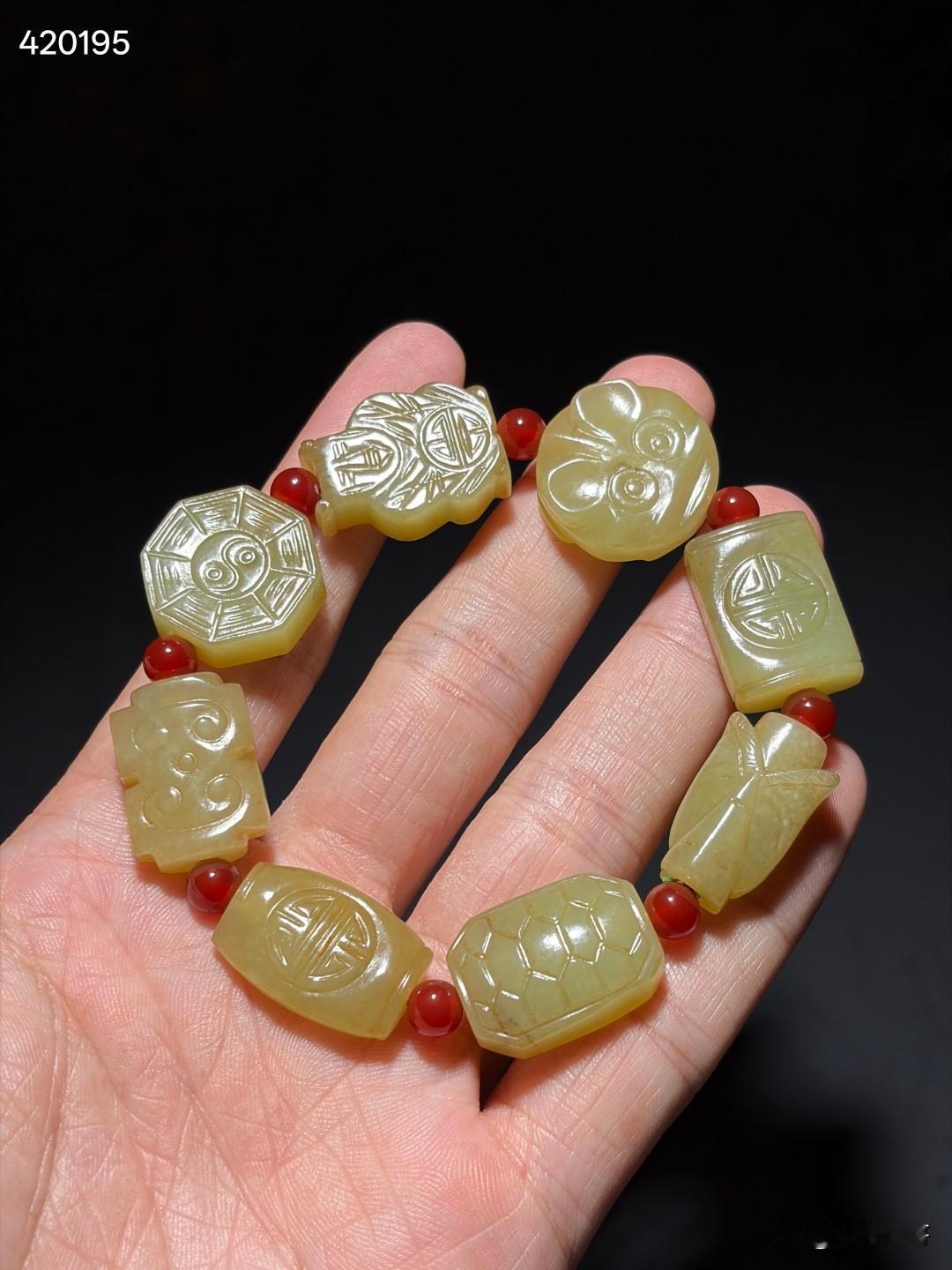 清和田玉黄玉多宝手串
尺寸2.2×1.5×0.76厘米