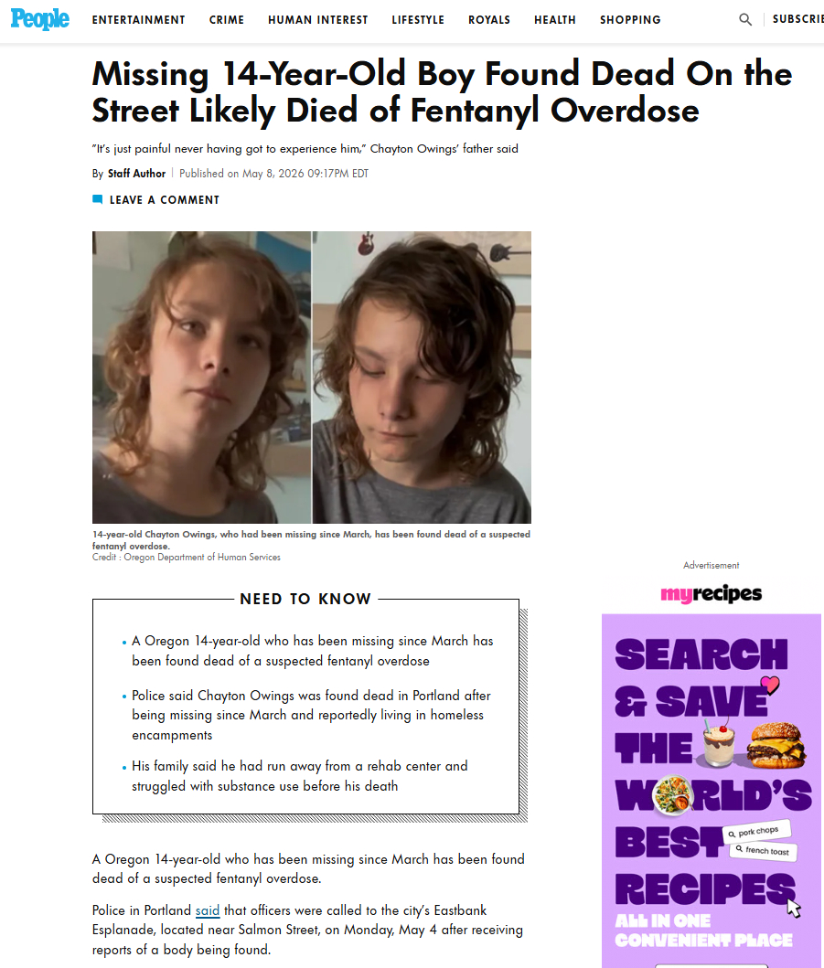 也是够绝的！¹ 美国，俄勒冈州，波特兰市，街头趴着一个小孩尸体，警察来了发现：才